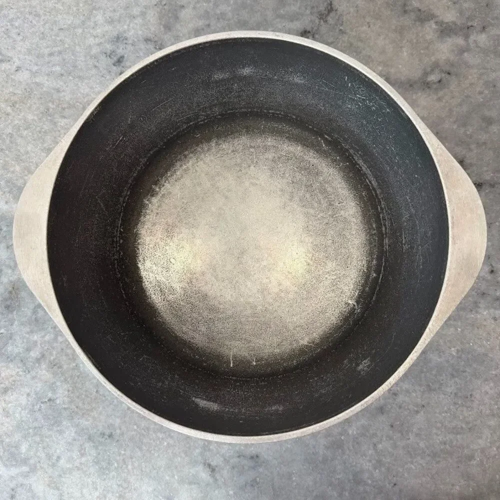 Vintage Speckled Blue Grey Club Cast Aluminum 4 Quart Pot